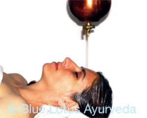 Shirodhara performed at Blue Lotus Ayurveda